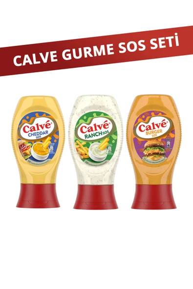Calve Ranch Sos 245g + Cheddar Sos 240g + Burger Sos 245g ürün görseli 1