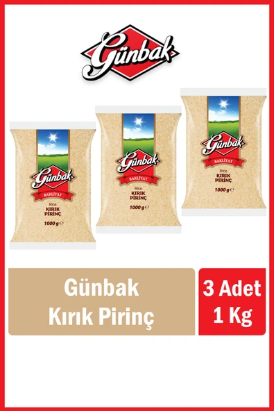 Günbak Kırık Pirinç 1 Kg x 3 Adet ürün görseli 1