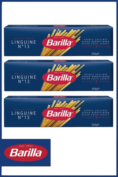 Barilla Linguine (YASSI) Spagetti Makarna No.13 500 gr X 3 Adet ürün görseli 1