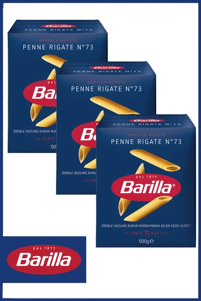 Barilla Penne Rigate (KALEM) Makarna 500 gr X 3 Adet ürün görseli 1