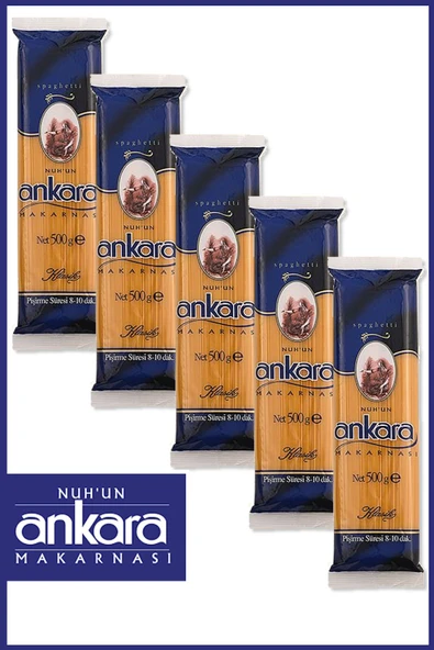 Nuh'un Ankara Spaghetti Makarna 500 gr x 5 Adet ürün görseli 1