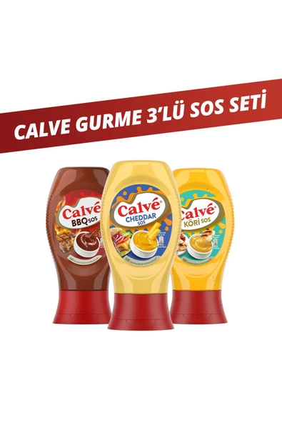 Calve Barbekü Sos 290 G Cheddar Sos 240 G Köri Sos 260 G ürün görseli 1
