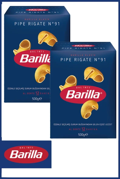 Barilla Mantı Makarna (PİPE RİGATE) 500 gr X 2 Adet ürün görseli 1