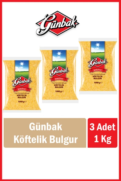 Günbak Köftelik Bulgur 1 Kg x 3 Adet ürün görseli 1