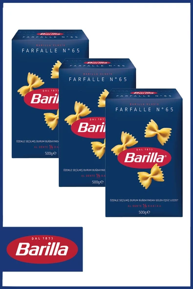 Barilla Farfalle Mini Kelebek 500 gr X 3 Adet ürün görseli 1