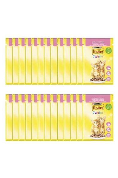 Friskies 85 gr Junior Tavuklu Yavru Kedi Yaş Maması 26 Adet ürün görseli 1
