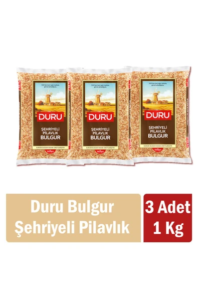 Duru Şehriyeli Pilavlık Bulgur 1 Kg x 3 Adet ürün görseli 1