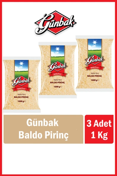 Günbak Baldo Pirinç 1 Kg x 3 Adet ürün görseli 1