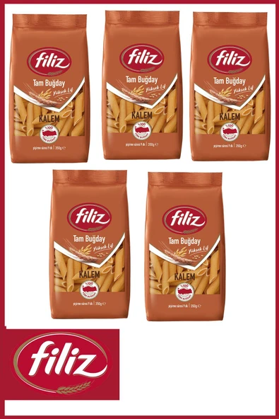 Filiz Tam Buğday Kalem Makarna 350 gr x 5 Adet ürün görseli 1