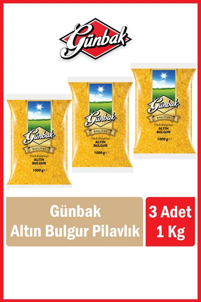 Günbak Altın Bulgur Pilavlık 1 Kg x 3 Adet ürün görseli 1