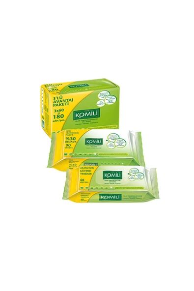 Komili Islak Havlu 3x60'lı - Resim 2
