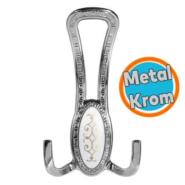 Metal Portmanto Vestiyer Duvar Dolap Elbise Mobilya Kapı Askısı Askılığı Askılık Krom ürün görseli 1