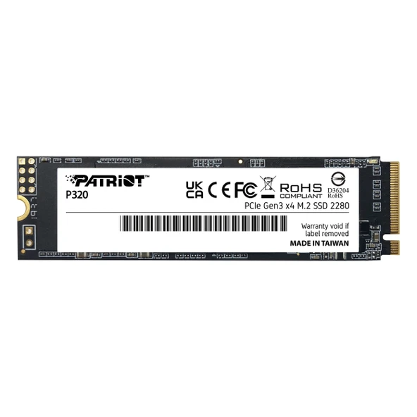 Patriot P320 P320P1TBM28 1TB (3000/2200MB/s) M.2 2280 PCIe 3.0 NVMe SSD ürün görseli 1