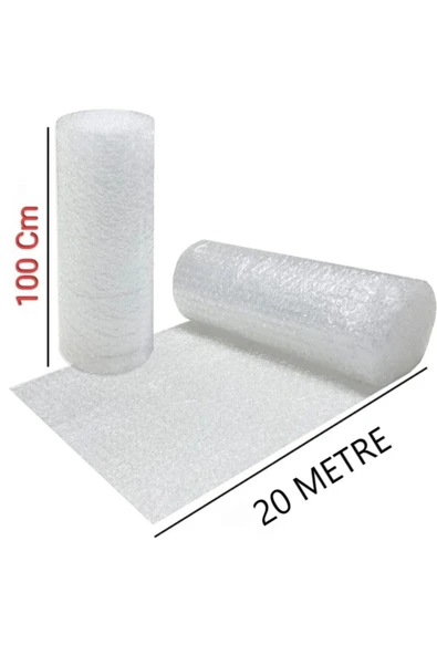 Balonlu Naylon 100 Cm X 20 Metre Patpat Havalı Ambalaj Naylonu Pıt Pıt Rulo Sarım Taşınma Naylonu ürün görseli 1