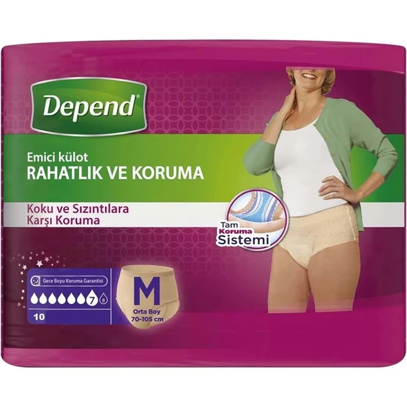Depend Emici Külot Lohusa Pedi M - Medium - Orta Kadın (10 Adet) Tekli Pk ürün görseli 1