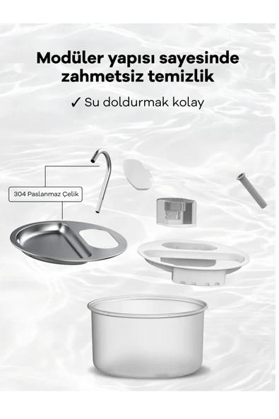 Evcil Hayvan 4 Litre Akıllı Su Kabı - Resim 4