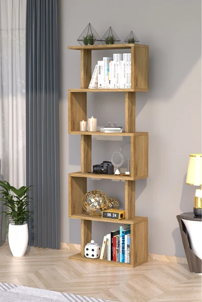 Zero Dekoratif Kitaplık Çam - Resim 2
