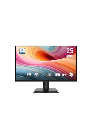 MSI 24.5 PRO MP251 E2 FHD FLAT IPS 120HZ 1MS ADAPTIVE-SYNC SIYAH MONITOR ürün görseli 1