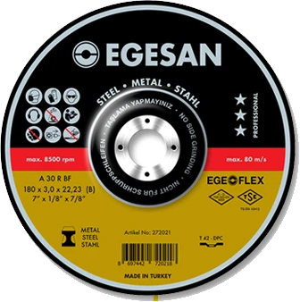 Egesan Metal Kesme Taşı 180x3x22 Egeflex Kesici Taş ürün görseli 1