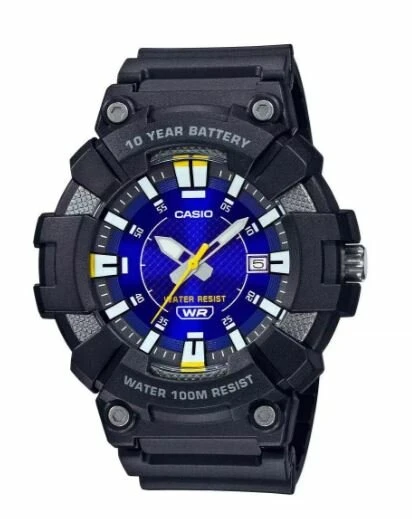 Casio MW-610H-2AVDF Quartz Silikon Siyah Lacivert Kadran 10 ATM 49 mm Erkek Kol Saati ürün görseli 1