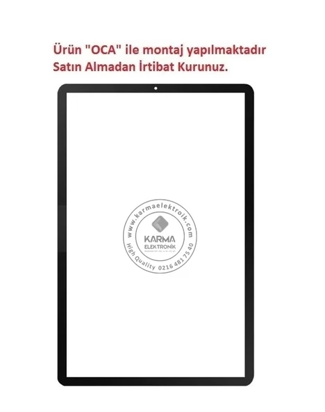 Samsung Galaxy TAB S6 LITE 10.4'' SM-P610 SM-P615 SM-P617 Lens, Siyah Cam ürün görseli 1