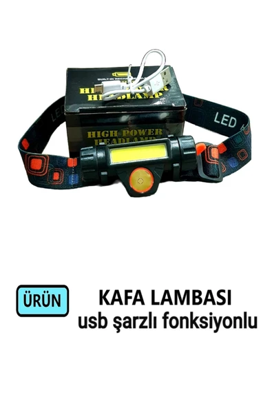 yunuskayatek Usb Şarjlı Fonksiyonlu Kafa Lambası ürün görseli 1