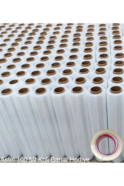 yunuskayatek 17 Micron 50 Cm-2.7 Kg-350 Metre Palet Streç Film 6 Adet(1KOLİ) Kesiksiz Sarım ürün görseli 1