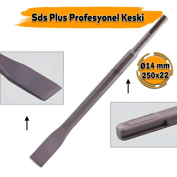 SDS Plus Profesyonel Keski 14x250x22 mm Matkap Ucu Aparatı Beton Tuğla Taş Dayanıklı Çelik Kırıcı Uç ürün görseli 1