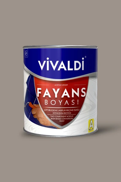 Vivaldi Fayans Boyası - Astar ve Vernik Gerektirmeyen Boya - Sınırsız Renk 1 kg Sofistike Gri ürün görseli 1