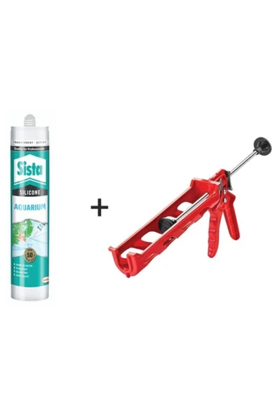 Sista Silikon Akvaryum Şeffaf 310 Ml + Plastik Silikon Tabancası ürün görseli 1