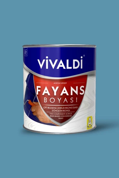 Vivaldi Fayans Boyası - Astar Ve Vernik Gerektirmeyen Boya - Sınırsız Renk 1 Kg Açık Deniz ürün görseli 1