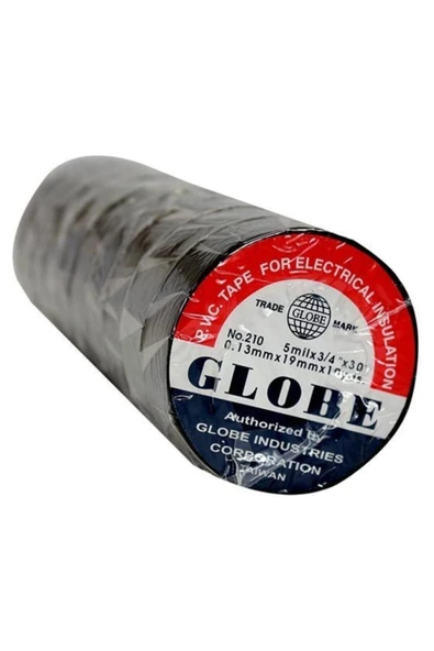 Globe Izole Elektrik Bandı 10'Lu Paket - Siyah - Plastik Izole Elektrik Bandı - Siyah ürün görseli 1