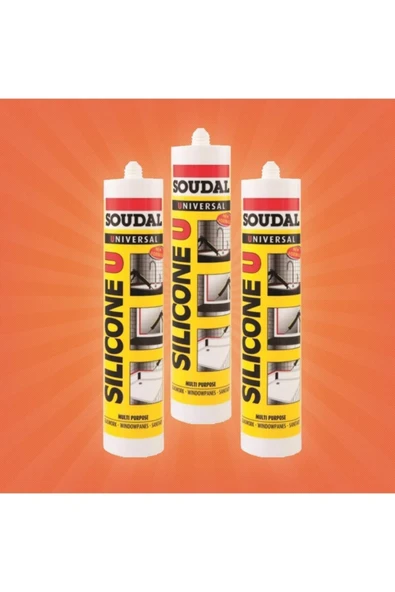 Soudal Silicone U - Banyo Ve Genel Amaçlı Beyaz Slikon Kartuş 280Gr ürün görseli 1