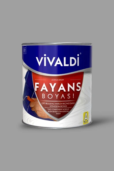 Vivaldi Fayans Boyası - Astar Ve Vernik Gerektirmeyen Boya - Yeni Kayrak Gri Yeni Kayrak Gri ürün görseli 1