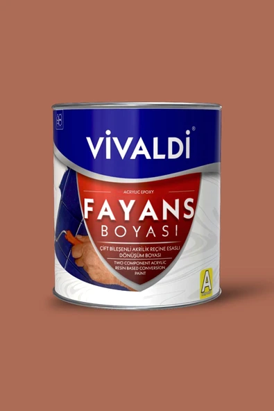 Vivaldi Fayans Boyası - Astar Ve Vernik Gerektirmeyen Boya - Sınırsız Renk 1 Kg KiremitTaşı ürün görseli 1