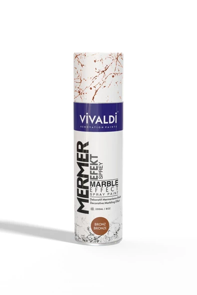 Vivaldi Mermer Efekt Sprey Boya 200ml Bronze ürün görseli 1