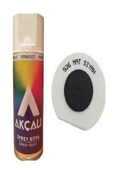 Akçalı Sprey Boya 400 ml - 526 Mat Siyah Renk:526 Mat Siyah MAT SİYAH ürün görseli 1