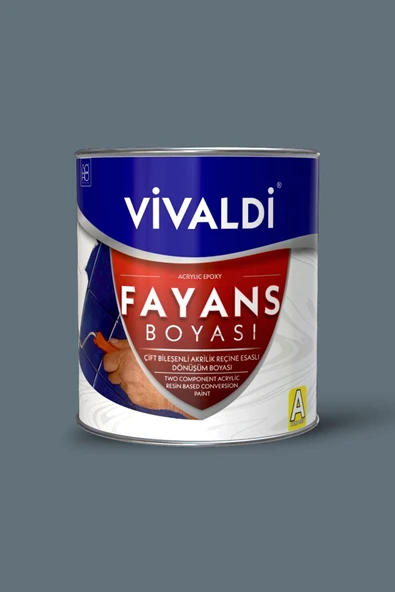 Vivaldi Fayans Boyası - Astar Ve Vernik Gerektirmeyen Boya - Sınırsız Renk 1 Kg Füme ürün görseli 1