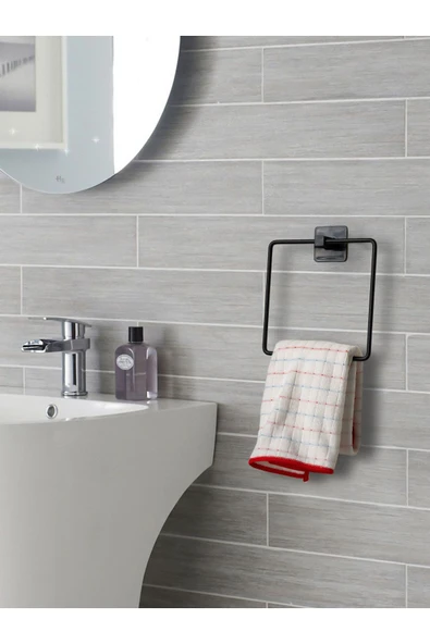Jusso Yapışkanlı Kolay Monte Kare Havluluk Banyo Havluluğu Kare Pratik Askılık ürün görseli 1