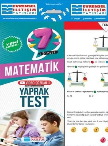 7. Sınıf Matematik Yeni Nesil Video Çözümlü Yaprak Test Evrensel İletişim ürün görseli 1