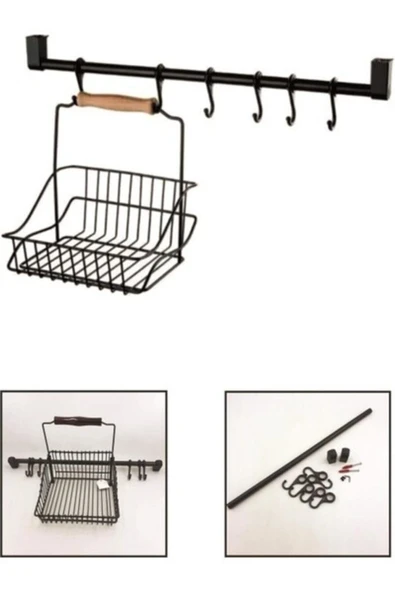 Kitchen Store Retro Ferforje Metal Sepet Askı Ve Kanca ürün görseli 1
