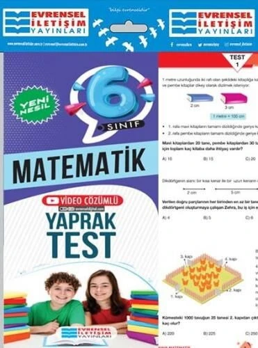 6. Sınıf Matematik Yeni Nesil Video Çözümlü Yaprak Test Evrensel İletişim ürün görseli 1