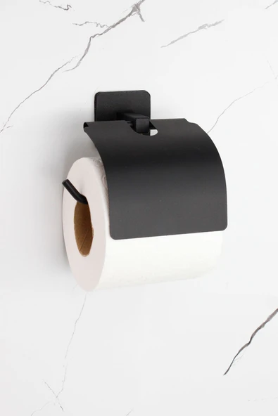 HIMYHOME Mat Tuvalet Kağıtlığı Tam Kapaklı Wc Kağıtlık Banyo Tuvalet Kağıdı Askısı ürün görseli 1