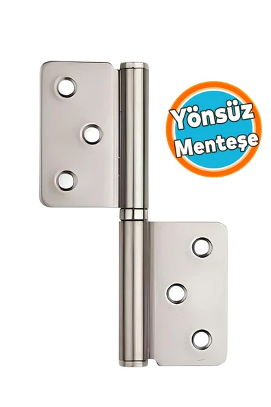 Yönsüz Menteşe Cerman Çerman Alüminyum Kapı Menteşesi Estetik Kolay Montaj Dayanıklı Saten 12 cm ürün görseli 1