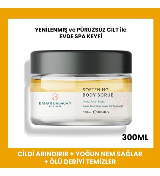 Bahar Babacan Jojoba Yağ Özüt+Mineral Tuz Yumuşatıcı Etkili El Ayak Vücut Peeling 300Ml ürün görseli 1
