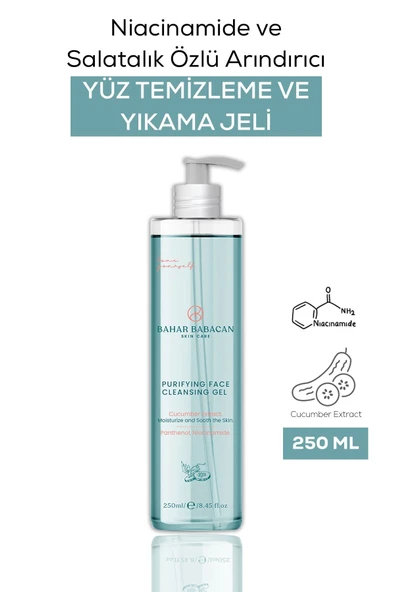 Bahar Babacan Niacinamide Ve Salatalık Özlü Arındırıcı Yüz Temizleme Ve Yüz Yıkama Jeli 250ml ürün görseli 1