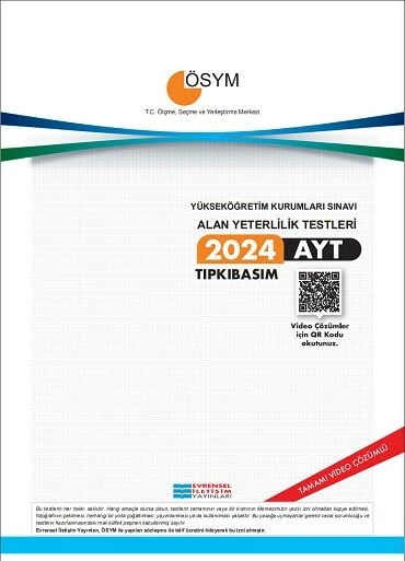 2024 AYT Çıkmış Sorular Video Çözümlü Evrensel İletişim Yayınları ürün görseli 1