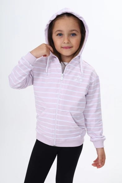 Toontoy Kız Çocuk Baskılı Hırka - Resim 5