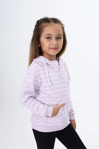 Toontoy Kız Çocuk Baskılı Hırka - Resim 3