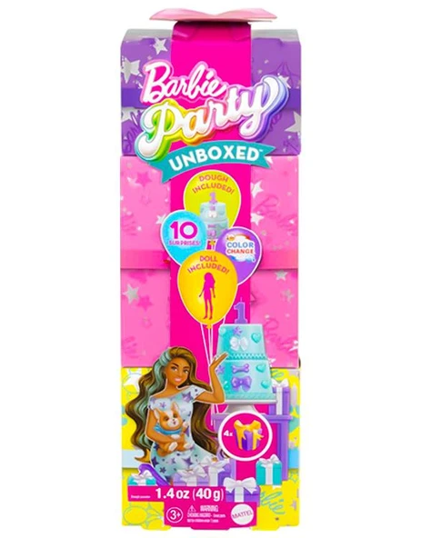 Barbie Party Unboxed Köpeğimin Doğum Günü Serisi JFG72 ürün görseli 1
